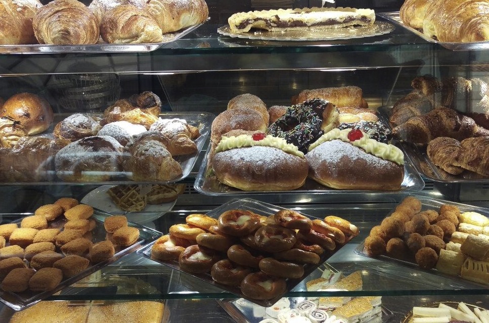 Displayed pastries
